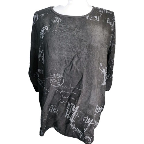 Bluse tunika schoko - bluse, buchstaben