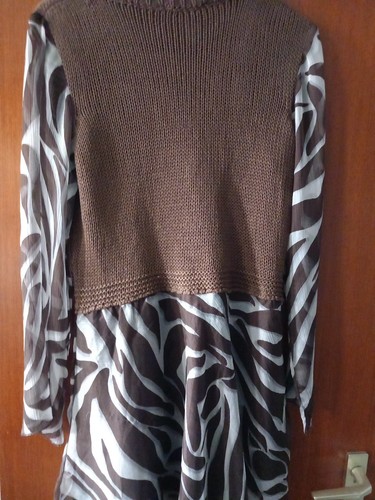 Longbluse mit strickeinsatz - mit,
