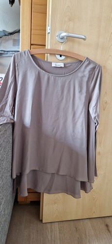 Longbluse taupe braun - , langarm