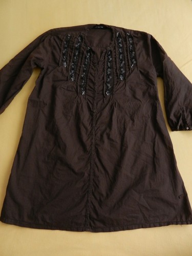 Long bluse tunika braun 38 - long,