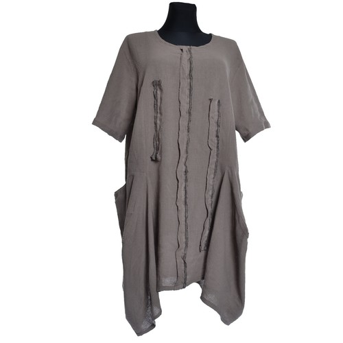 Braun damen tunika kleid long - damen,